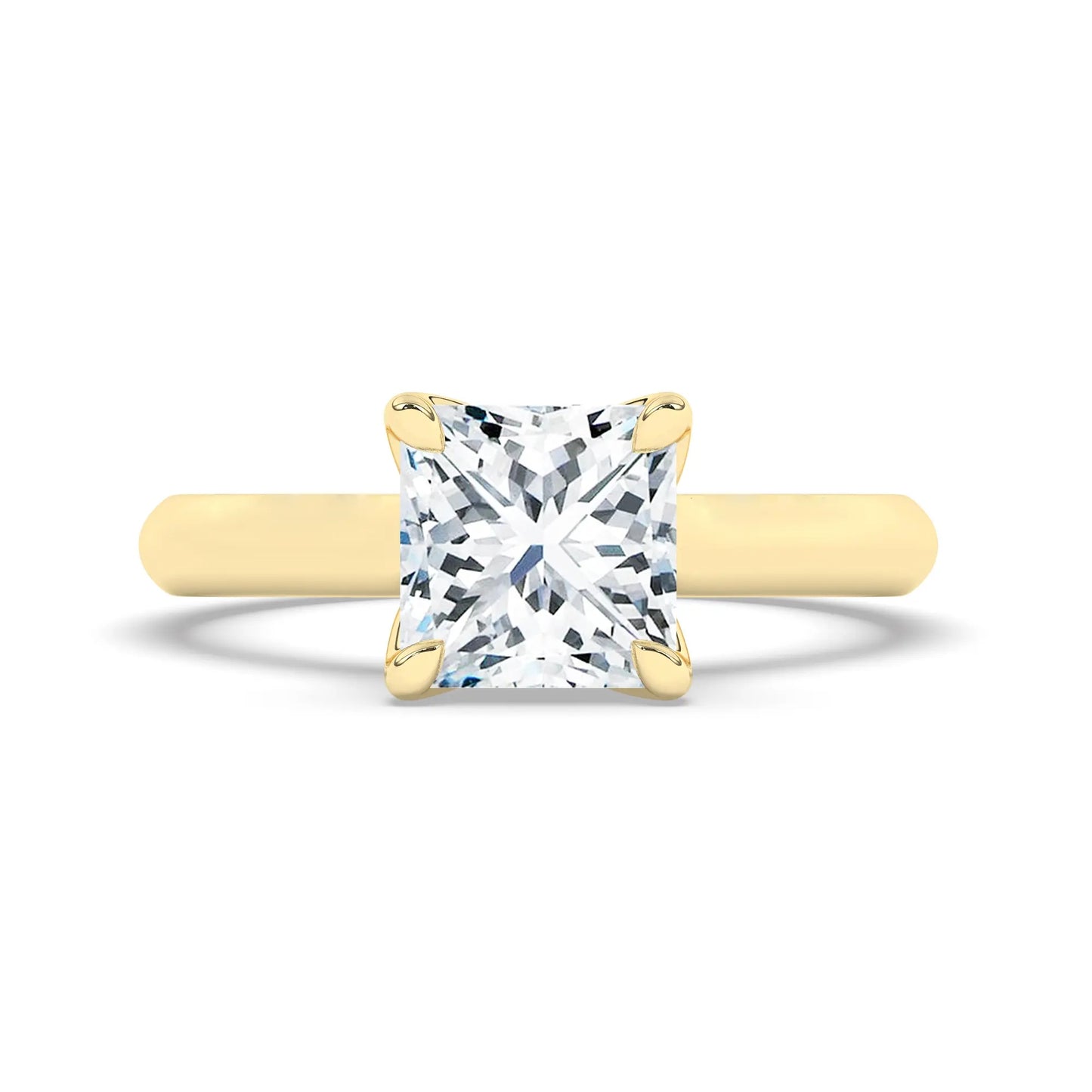 FR2962 Princess 0.50ct D VVS2 Yellow Gold