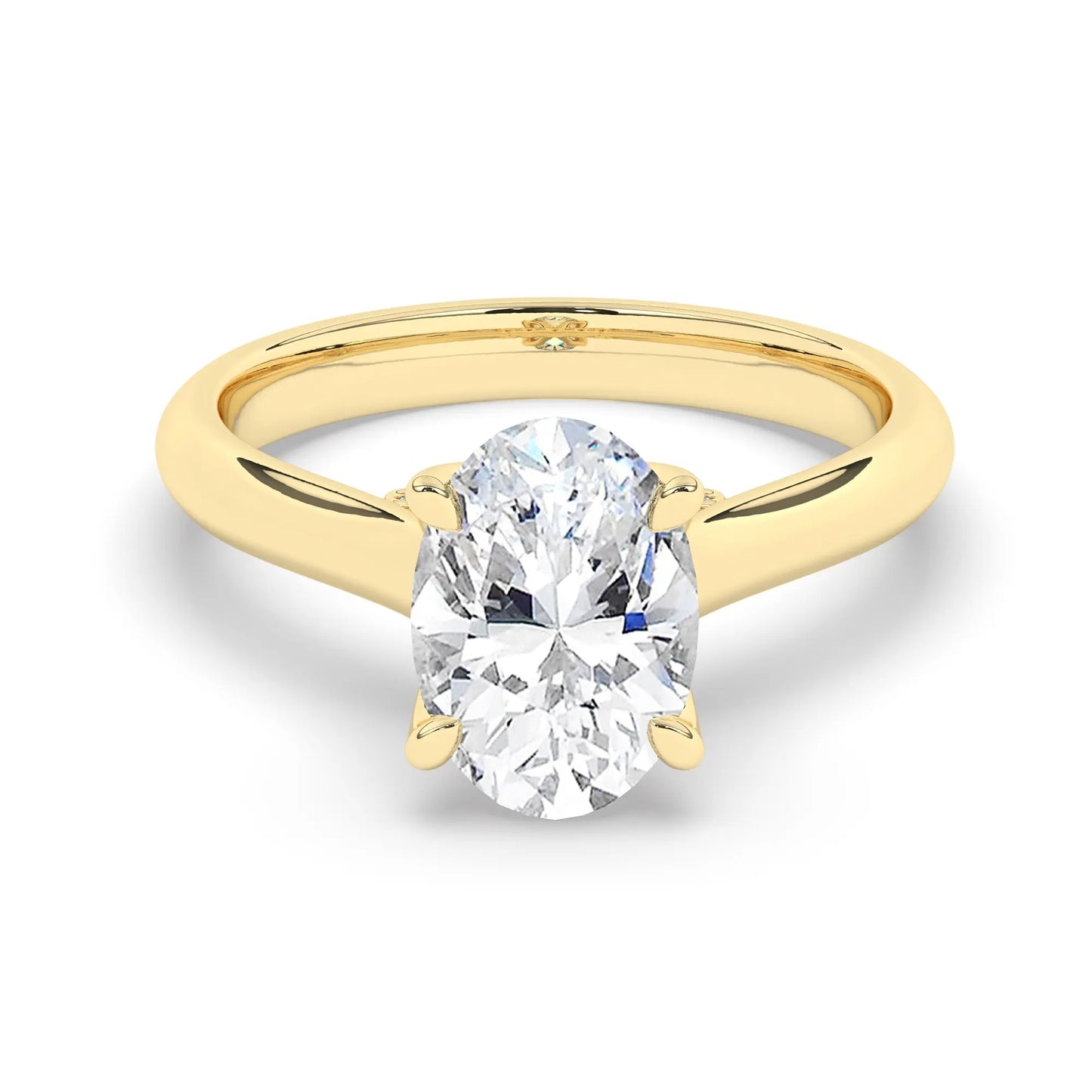 FR2962 Oval Cut 0.50ct D VVS2 Yellow Gold