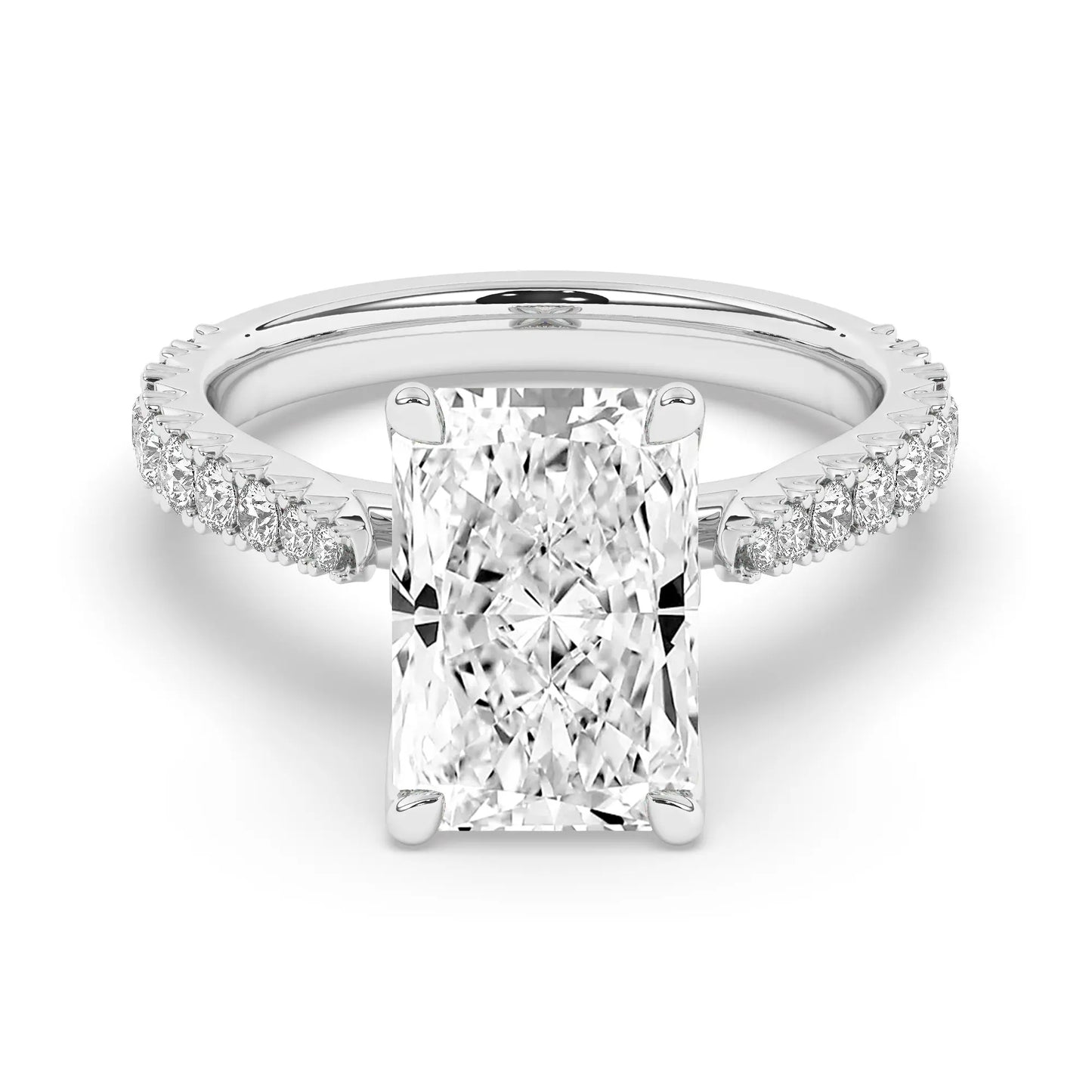 FR2976 Radiant cut 0.50ct D VVS2 White Gold