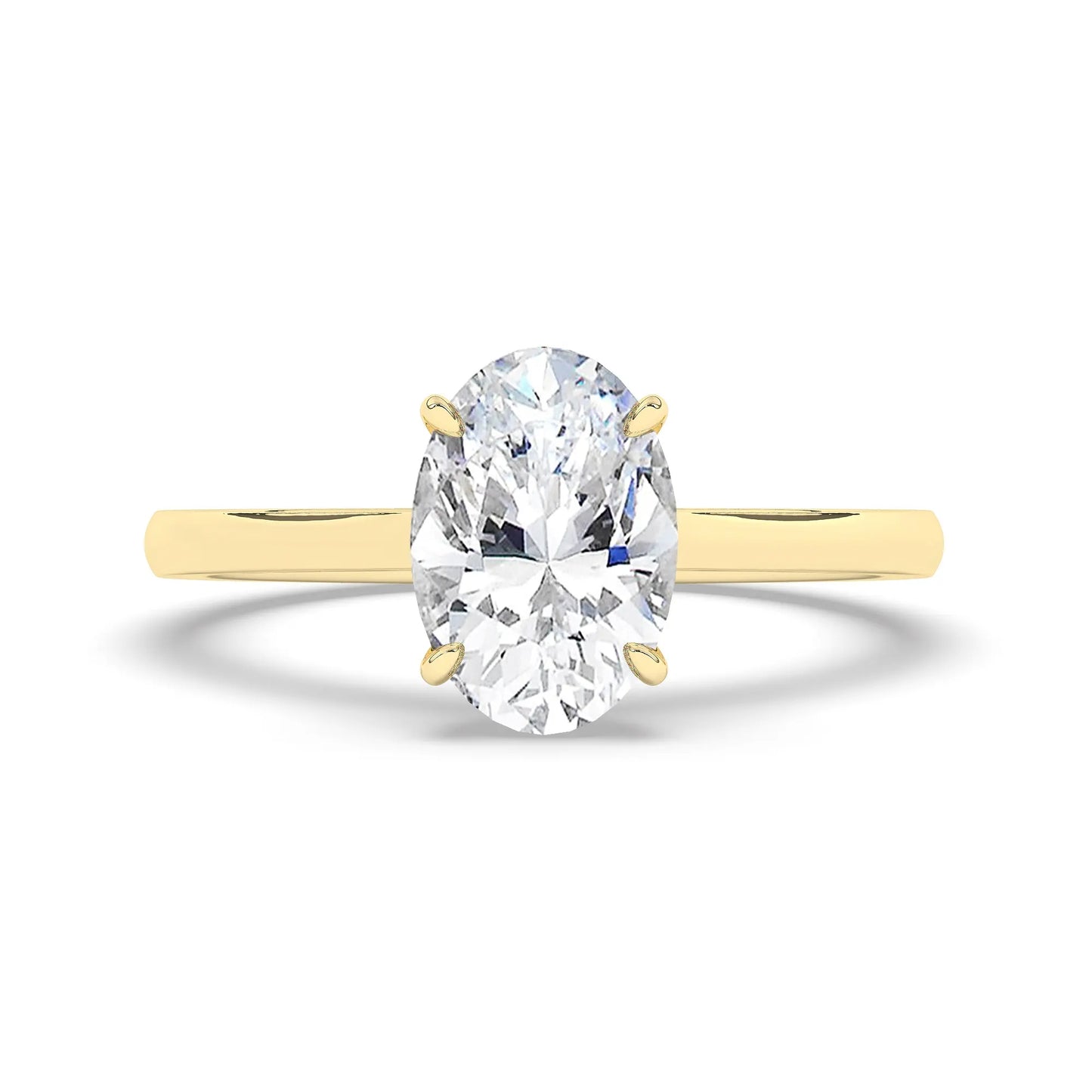 FR2963 Oval cut 0.50ct D VVS2 Yellow gold