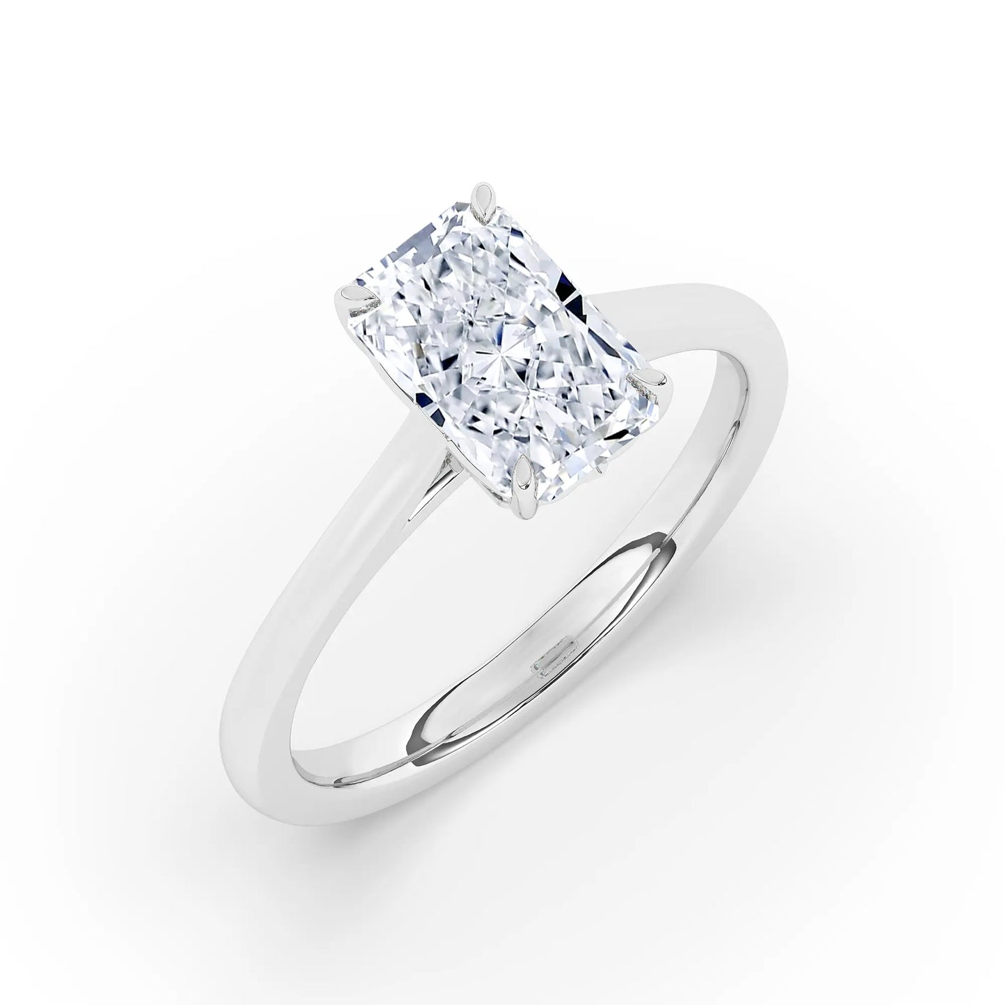 FR2963 Radiant Cut 0.50ct D VVS2 White Gold