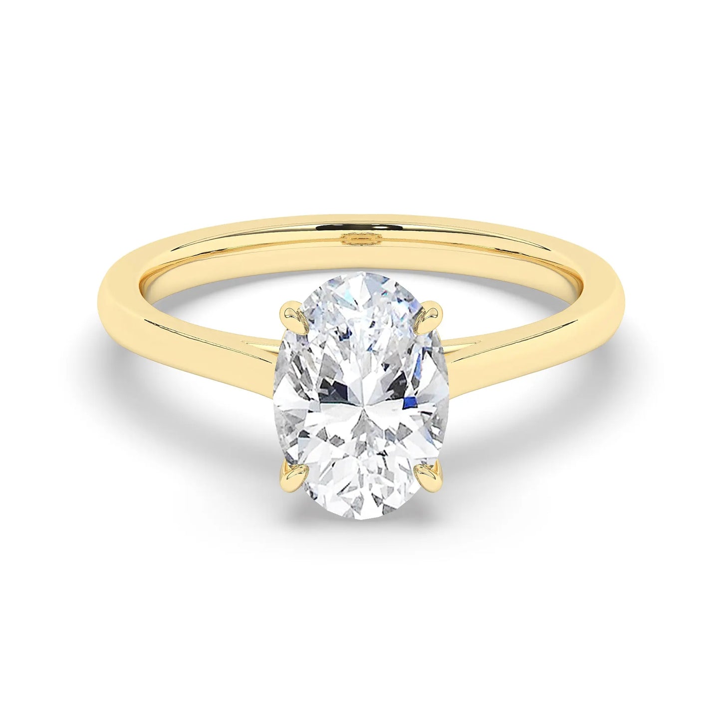 FR2963 Oval cut 0.50ct D VVS2 Yellow gold