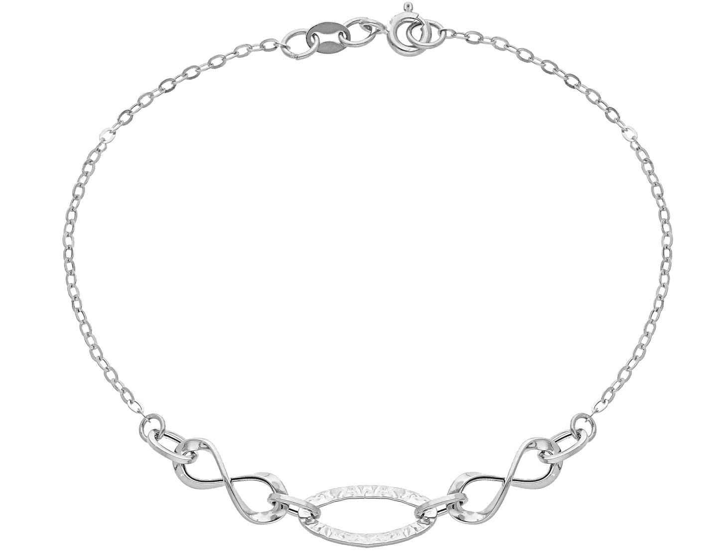 Schakel Armband Infinity Witgoud