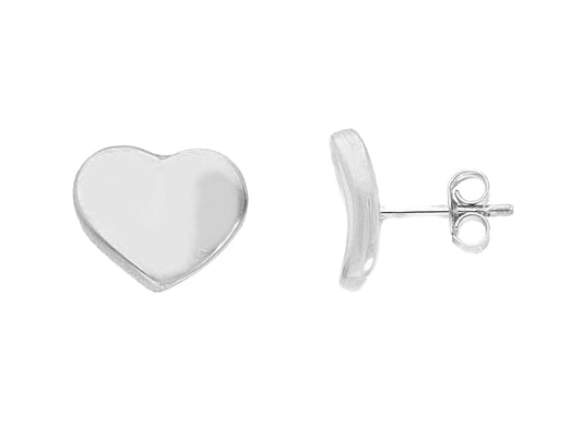 BOUCLES D'OREILLES - CLOUS Or blanc Coeurs