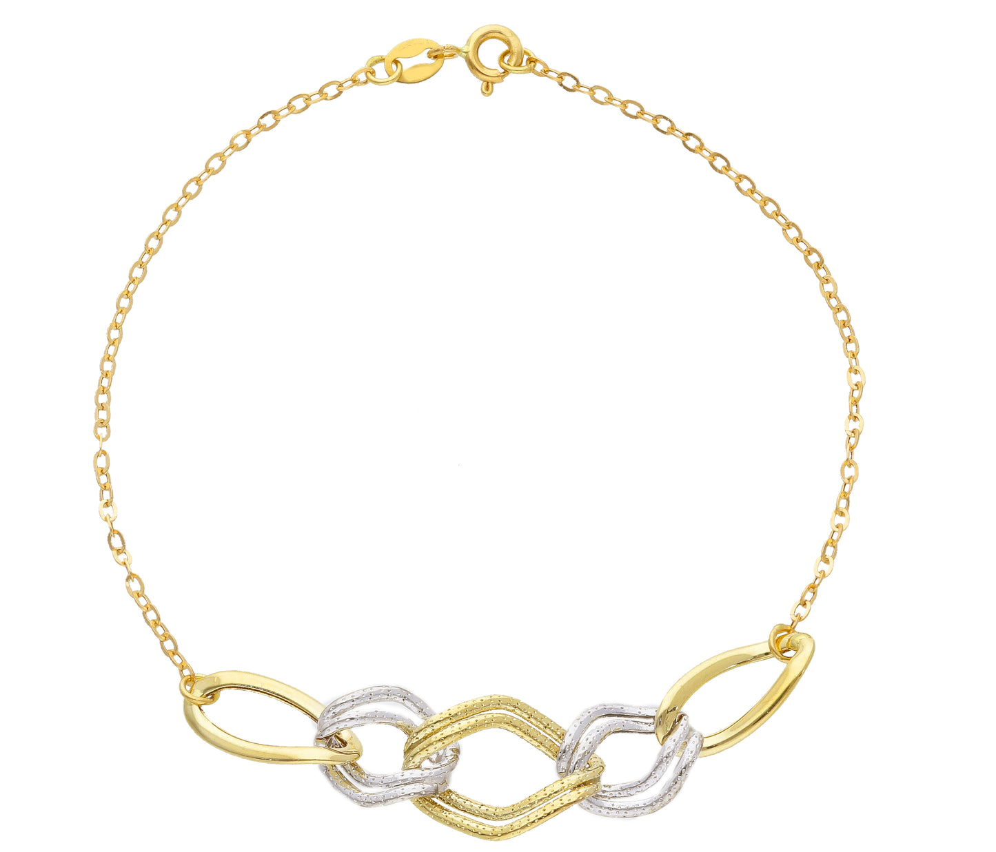 Bracelet- ELEMENTI Or jaune et Blanc