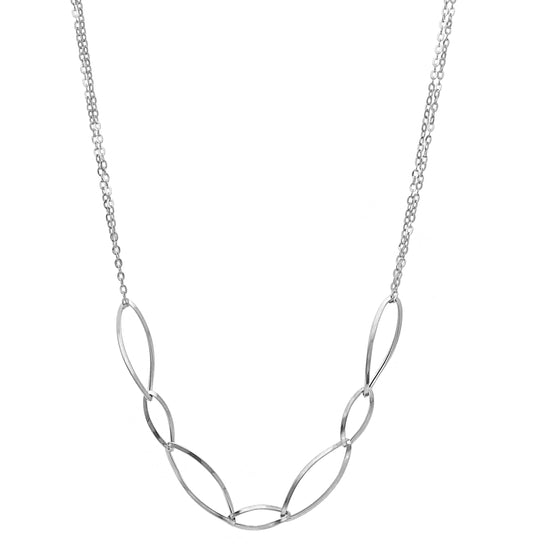 COLLIER - MAILLONS Or blanc