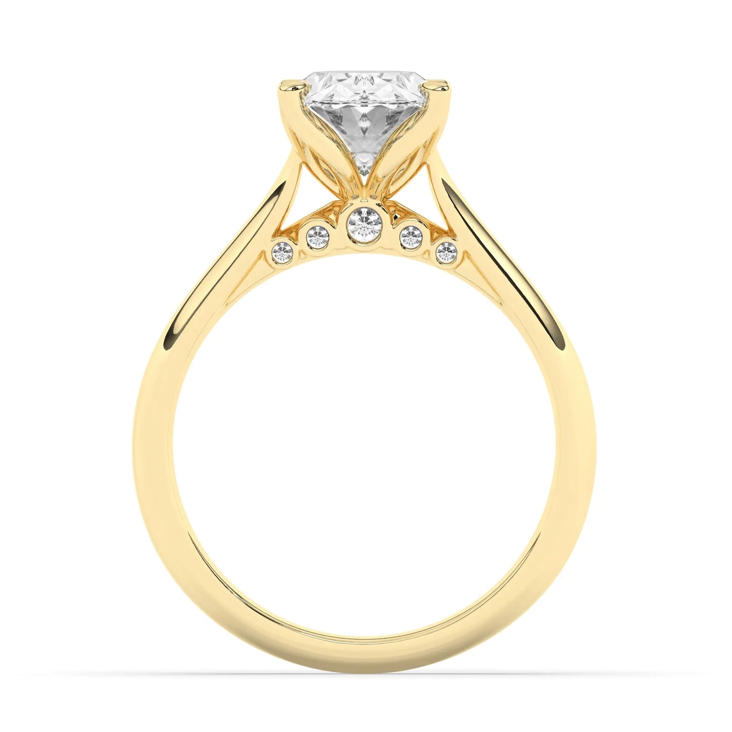 FR2962 Oval Cut 0.50ct D VVS2 Yellow Gold