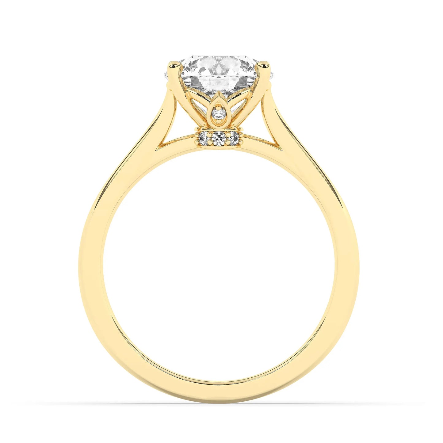 FR2963 Round Briliant 0.50ct D VVS2 Yellow Gold