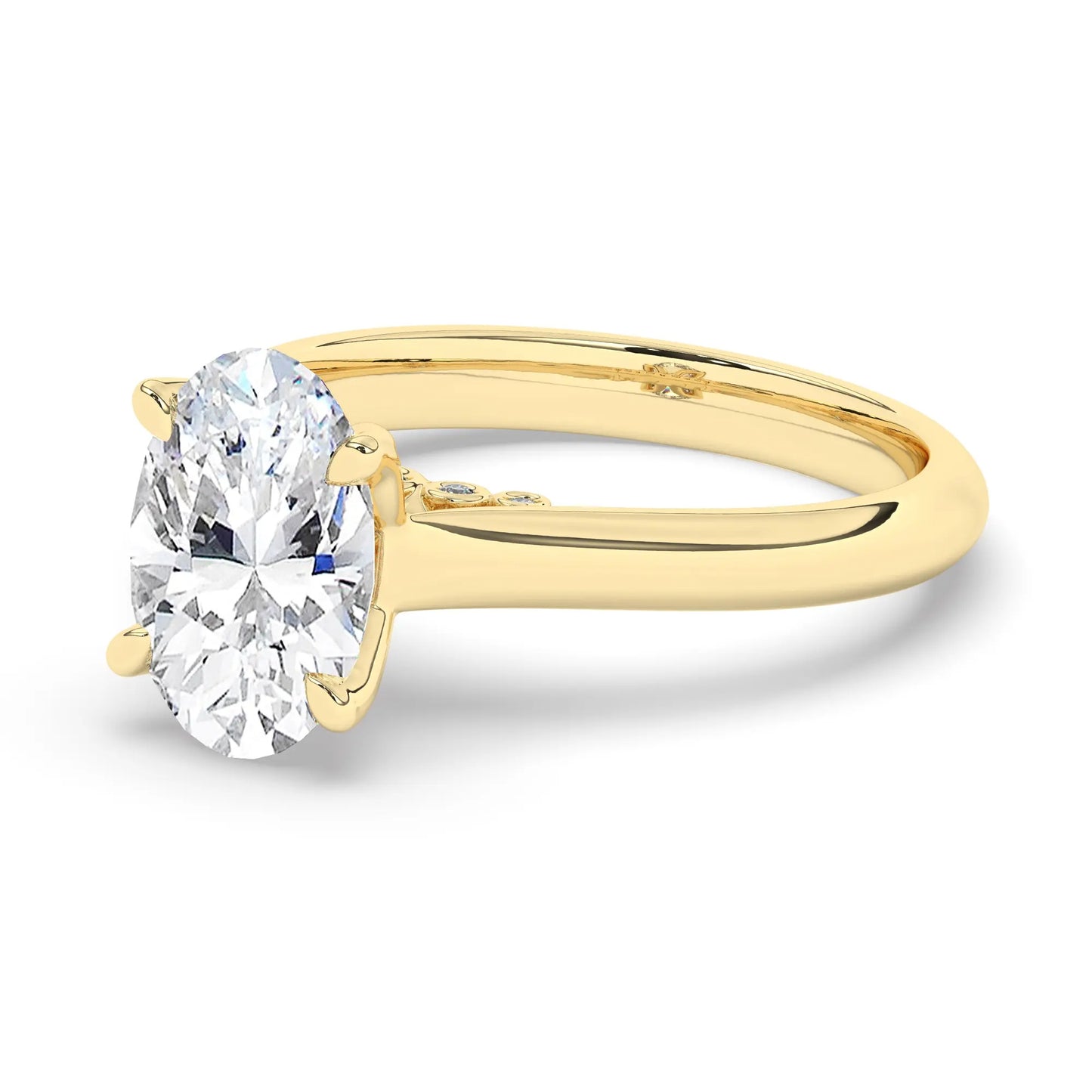 FR2962 Oval Cut 0.50ct D VVS2 Yellow Gold