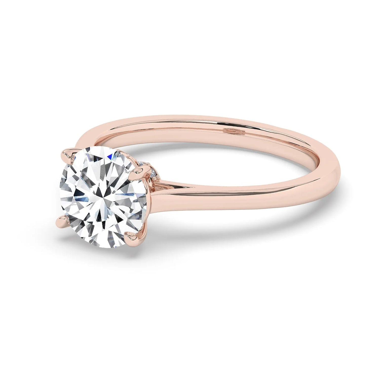 FR2963 Round Briliant 0.50ct D VVS2 Rose Gold