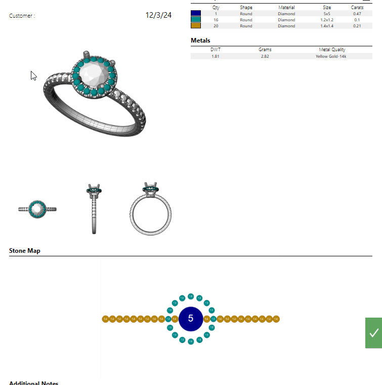 Daniela - Round Halo With Pavé