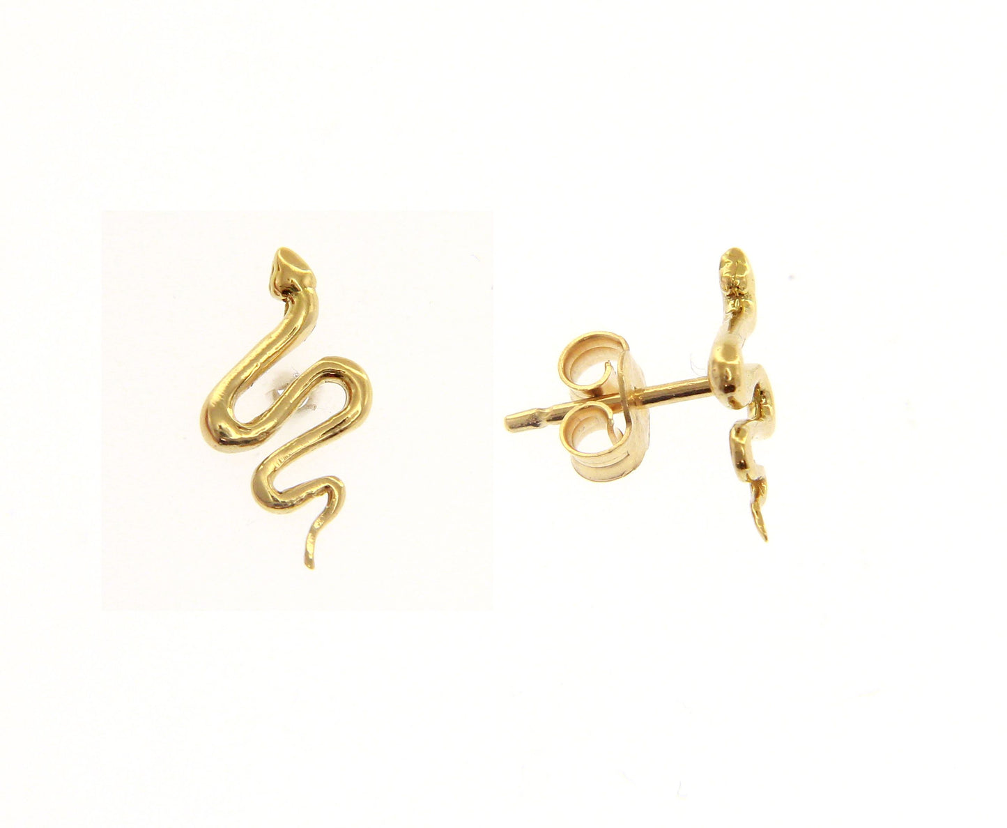 BOUCLES D'OREILLES - CLOUS Or jaune Serpent