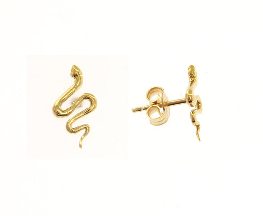 BOUCLES D'OREILLES - CLOUS Or jaune Serpent