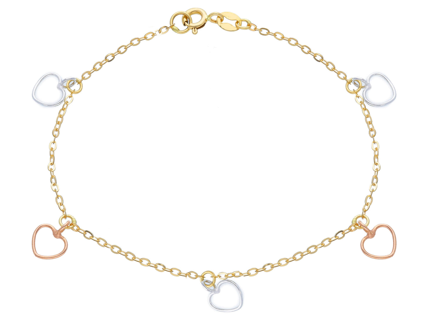 BRACELET - CHARMS Trois couleurs or