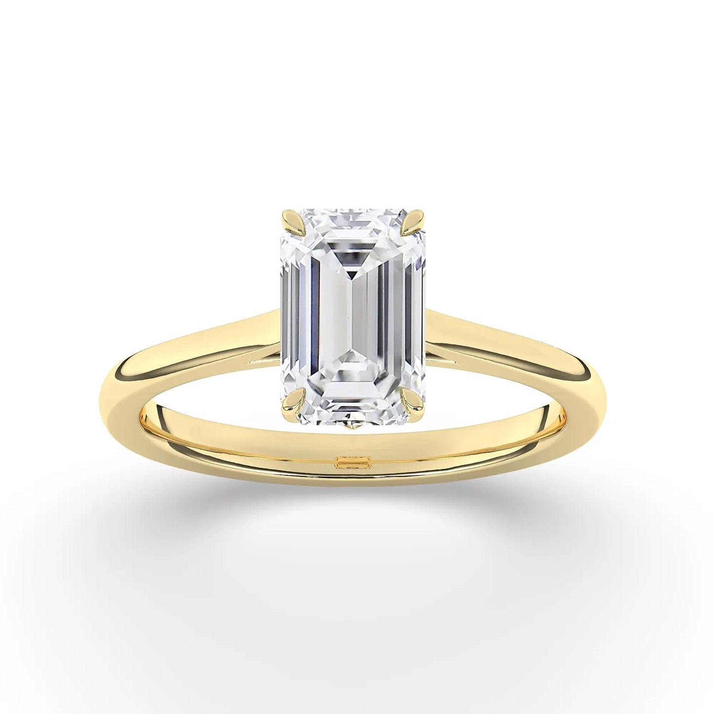 FR2963 Emerald Cut 0.50ct D VVS2 Yellow Gold