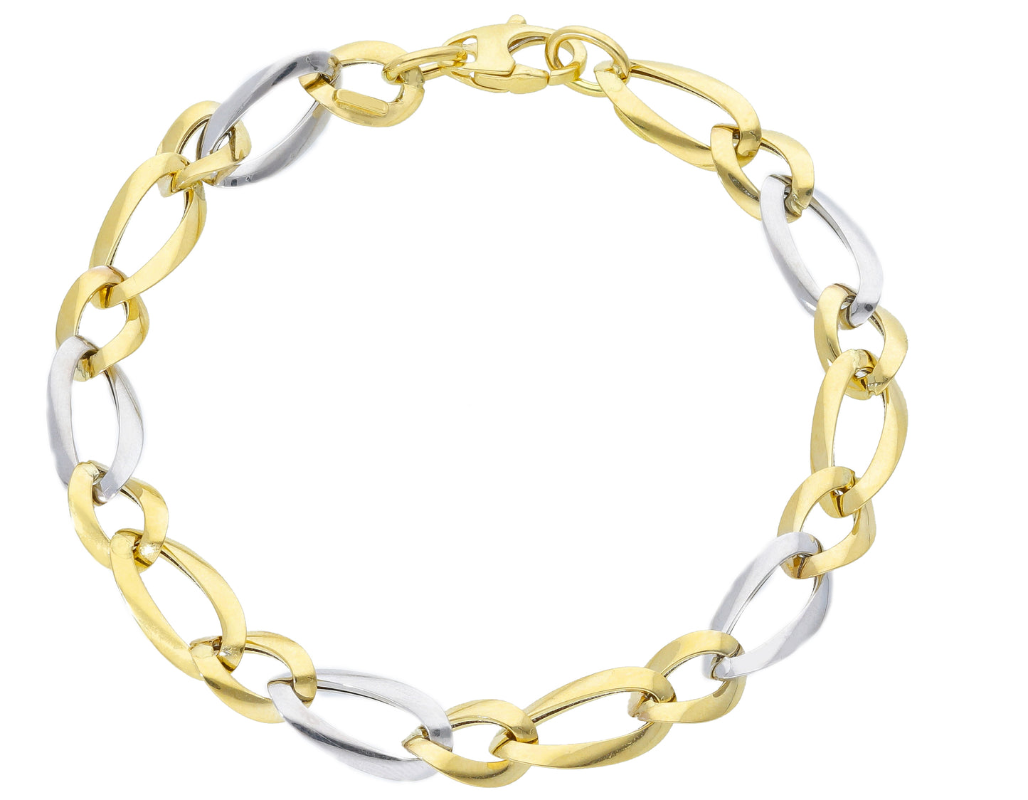 ARMBAND - LINKS Geel en wit goud