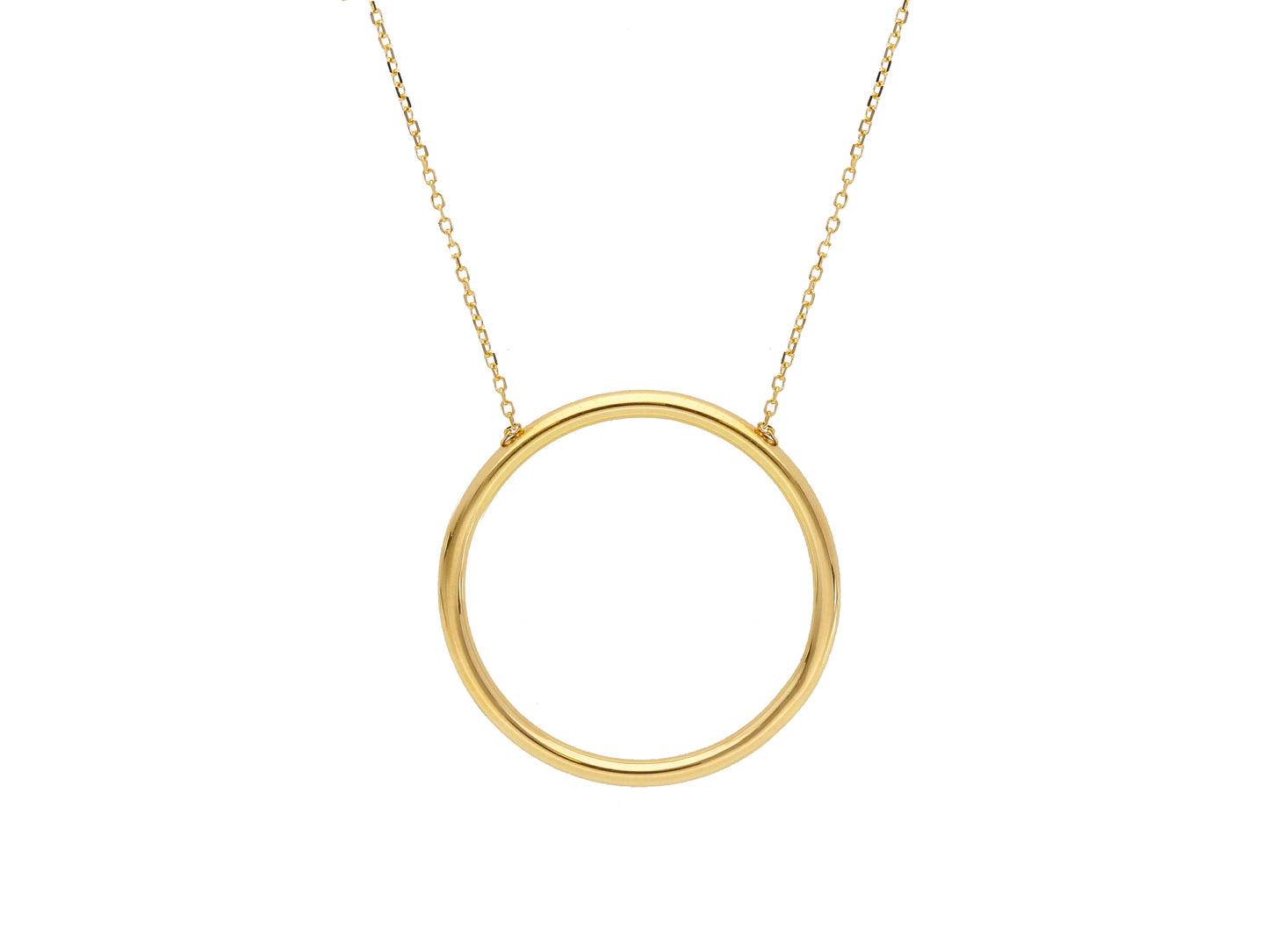 KETTING - CENTRAAL ELEMENT Geel goud 45 cm