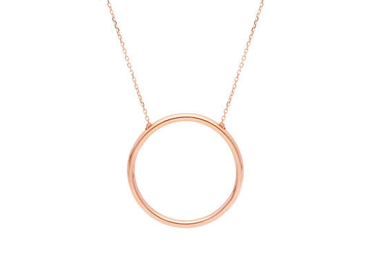 NECKLACE - CENTRAL ELEMENT Pink Gold 45 cm