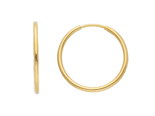 EARRINGS - HOOP Yellow gold diameter 17 mm