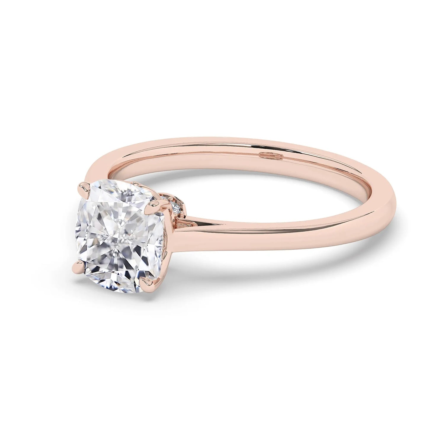 FR2963 Cushion Cut 0.50ct D VVS2 Rose Gold