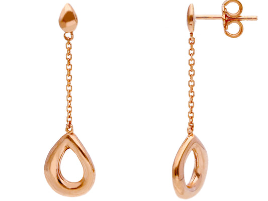 EARRINGS - DROP Pink Gold