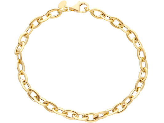 ARMBAND - LINKS Geel goud 19 cm