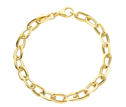 ARMBAND - LINKS Geel goud 20 cm