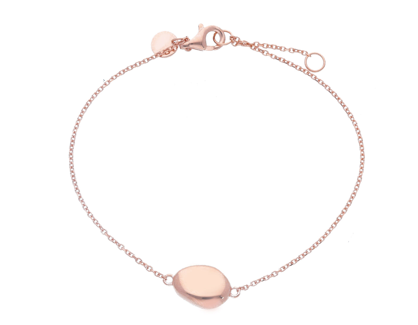 BRACELET - CENTRAL ELEMENT Pink Gold 17+2cm