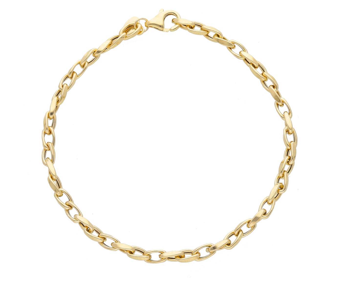 ARMBAND - LINKS Geel goud 18 cm