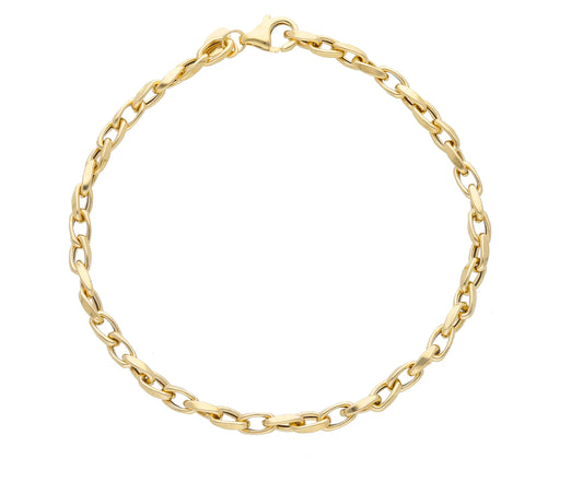 ARMBAND - LINKS Geel goud 18 cm