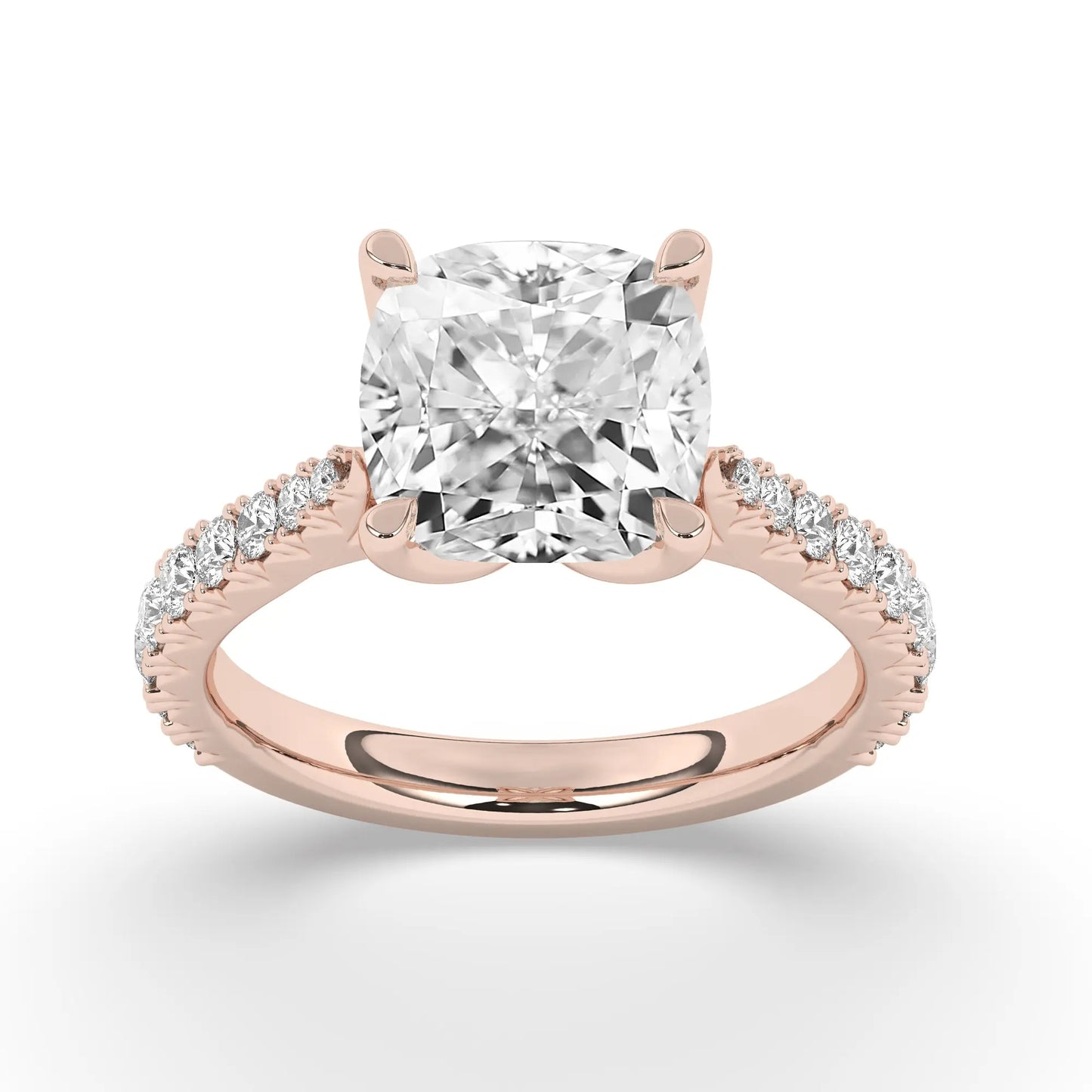 FR2976 Cushion brilliant 0.50ct D VVS2 Rose Gold