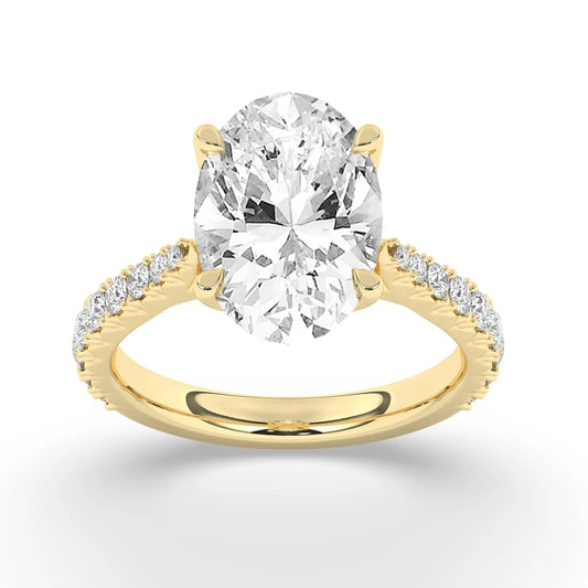 FR2976 Oval 0.50ct D VVS2 Yellow Gold