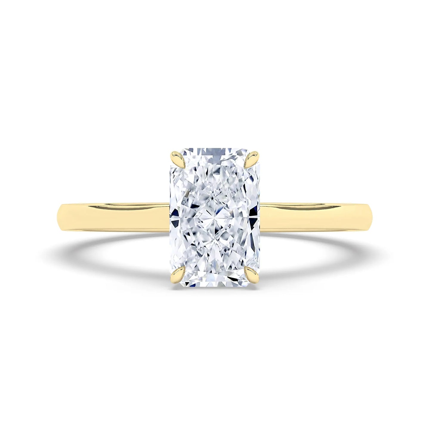 FR2963 Radiant Cut 0.50ct D VVS2 Yellow Gold