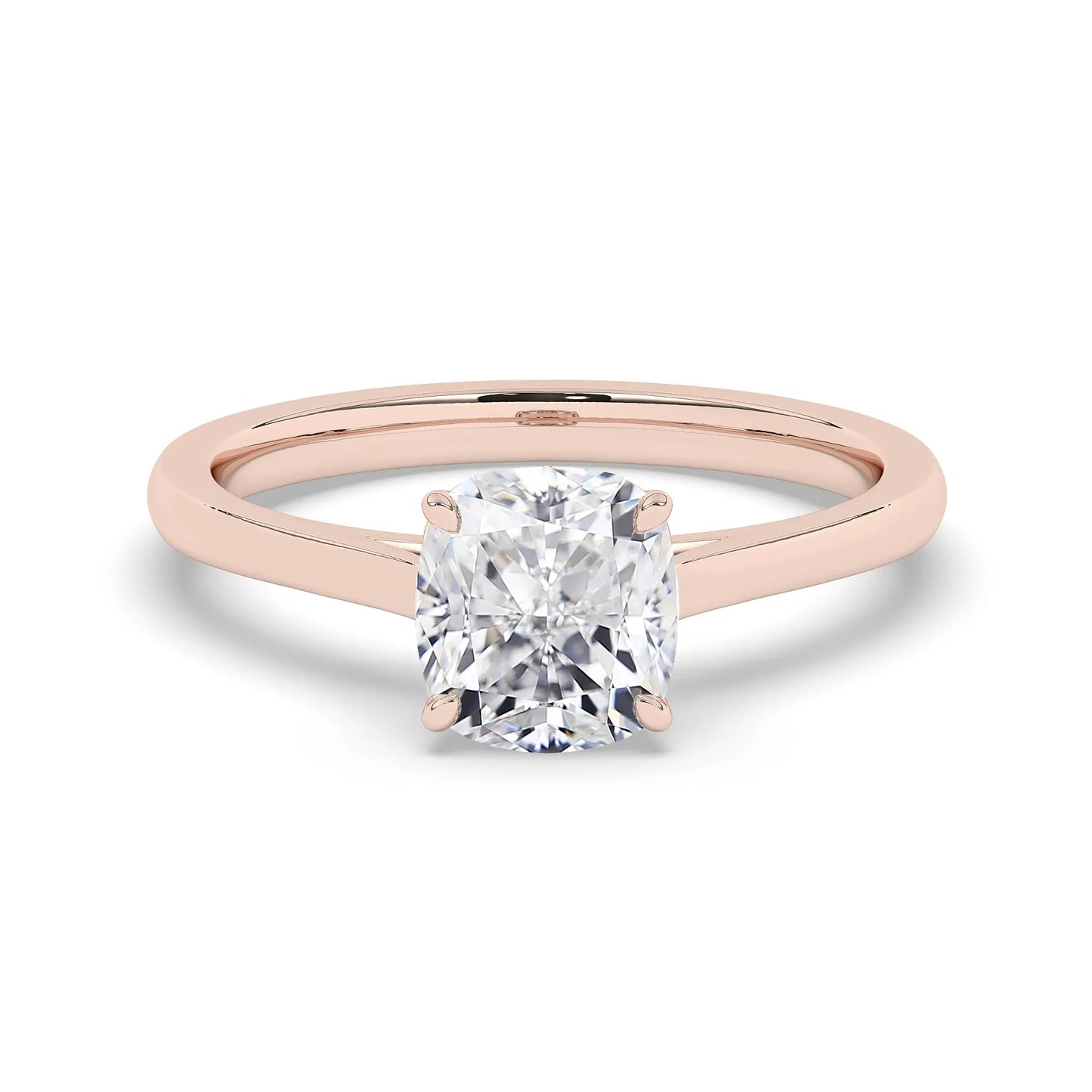 FR2963 Cushion Cut 0.50ct D VVS2 Rose Gold