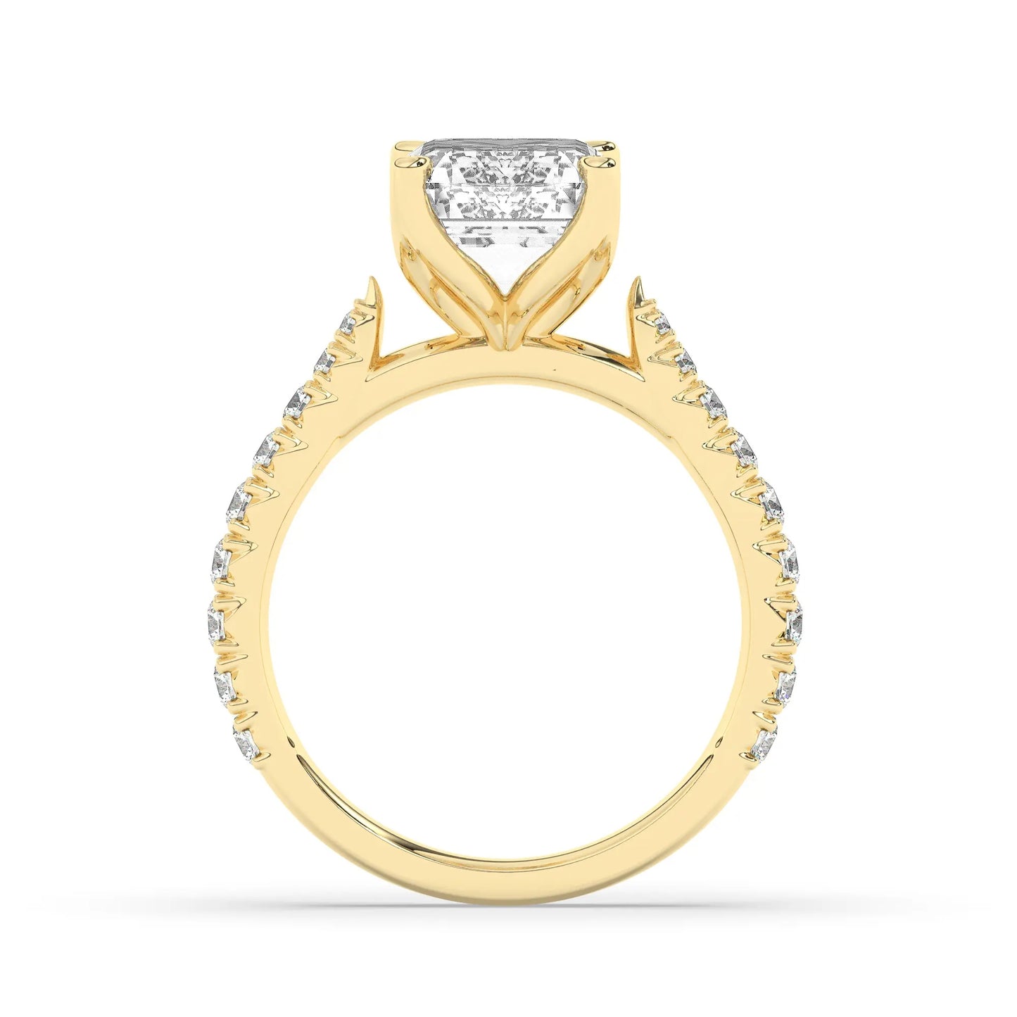 FR2976 Radiant cut 0.50ct D VVS2 Yellow Gold