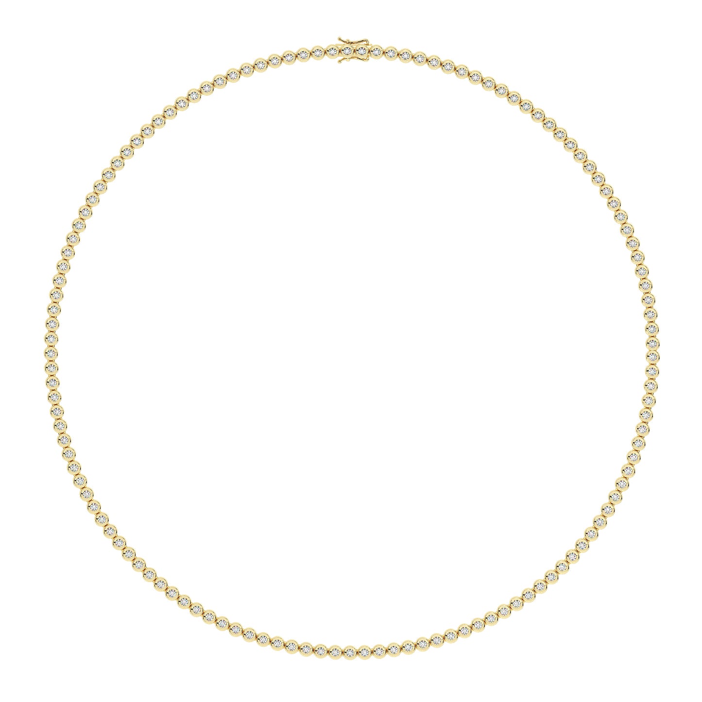 Tennis Necklace yellow Gold