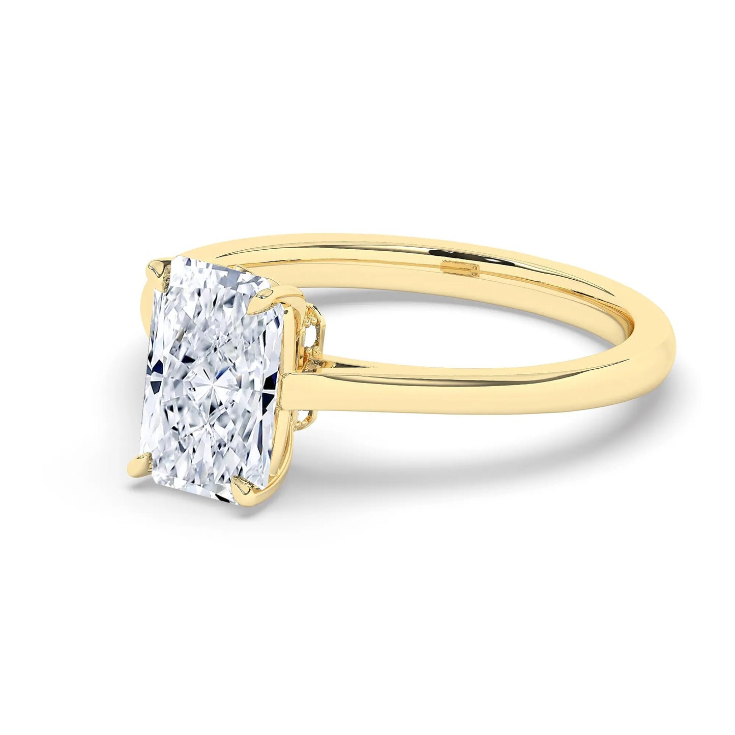 FR2963 Radiant Cut 0.50ct D VVS2 Yellow Gold