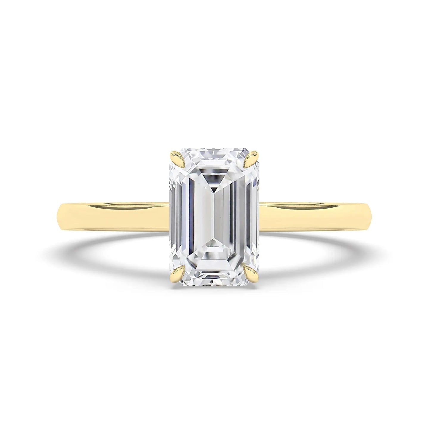 FR2963 Emerald Cut 0.50ct D VVS2 Yellow Gold