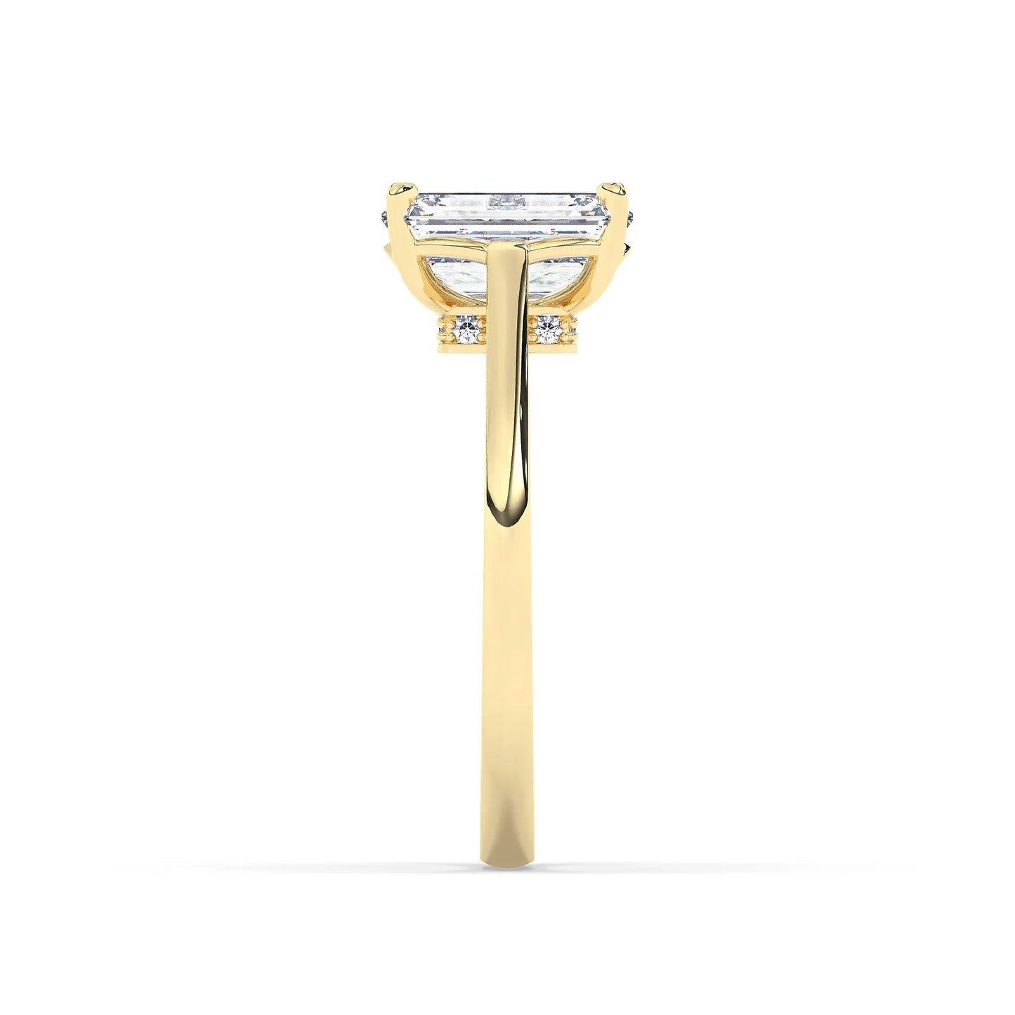 FR2963 Radiant Cut 0.50ct D VVS2 Yellow Gold