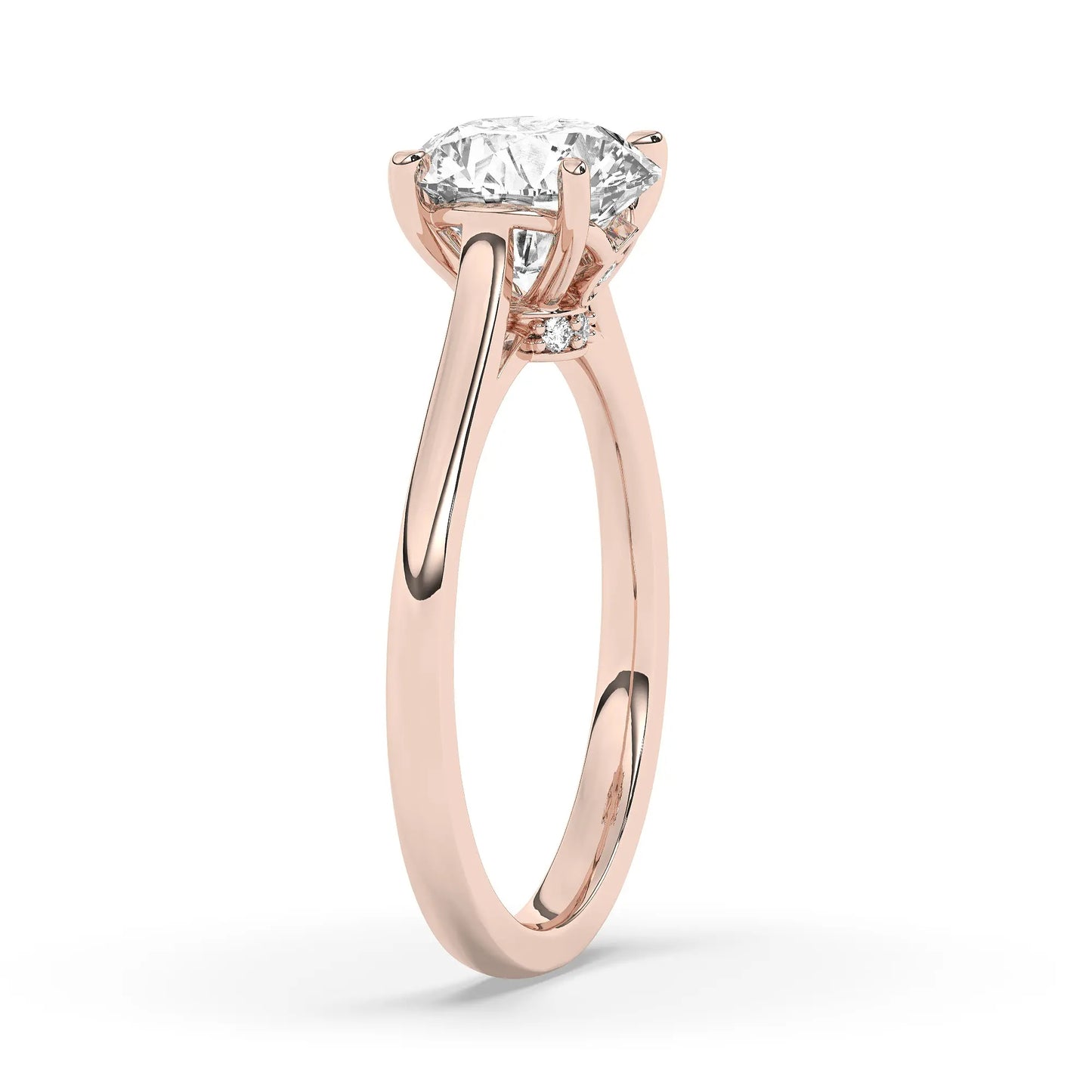 FR2963 Round Briliant 0.50ct D VVS2 Rose Gold