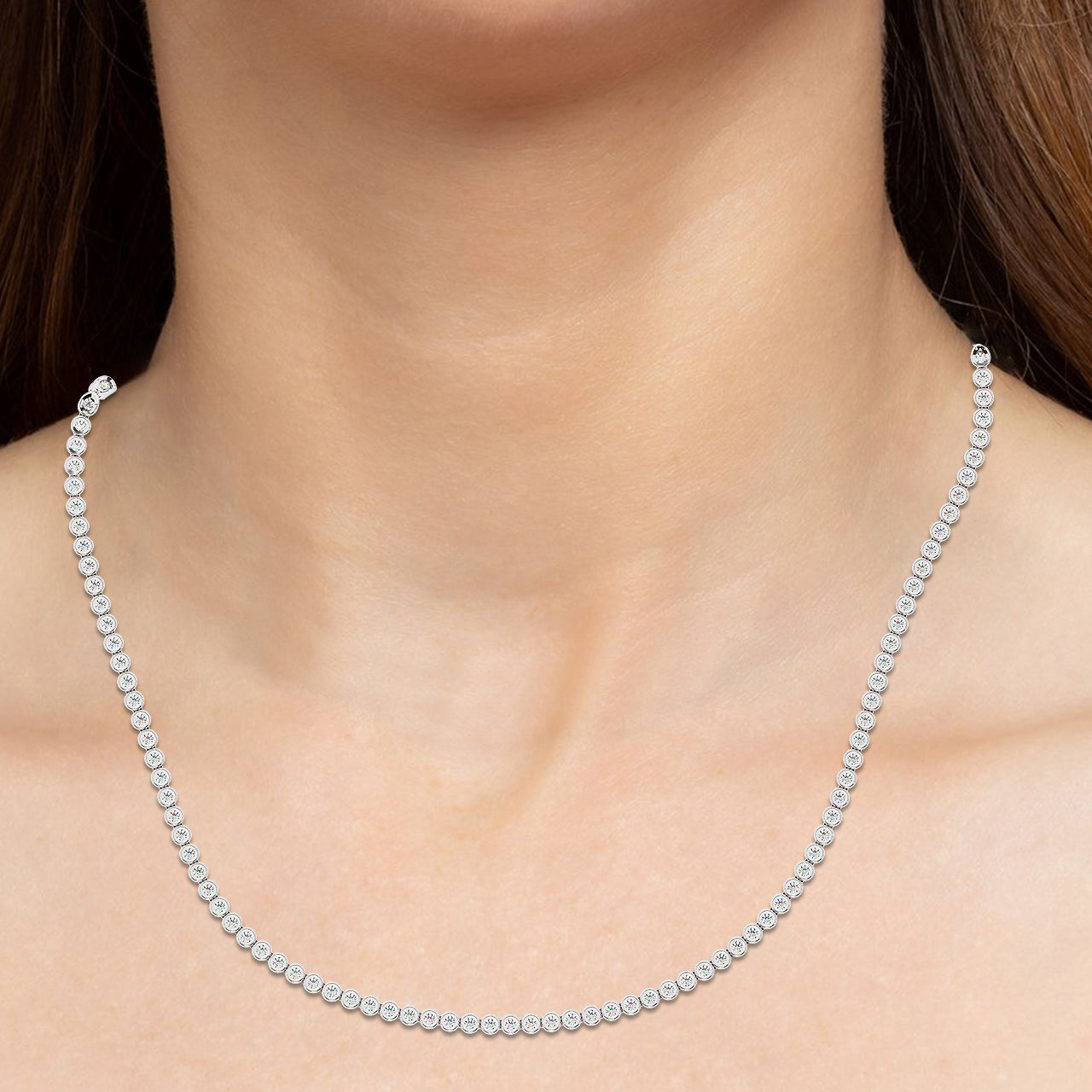 Tennis Necklace White Gold