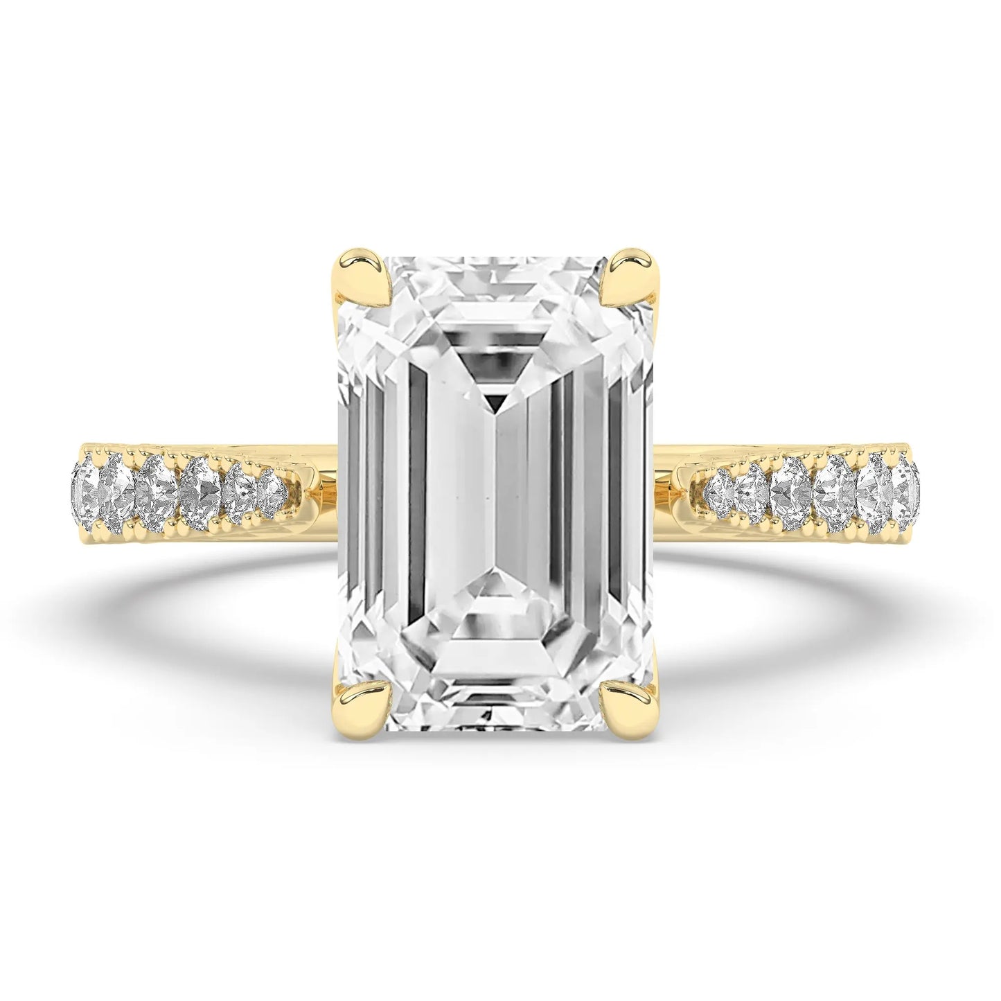 FR2976 Emerald cut 0.50ct D VVS2 Yellow Gold