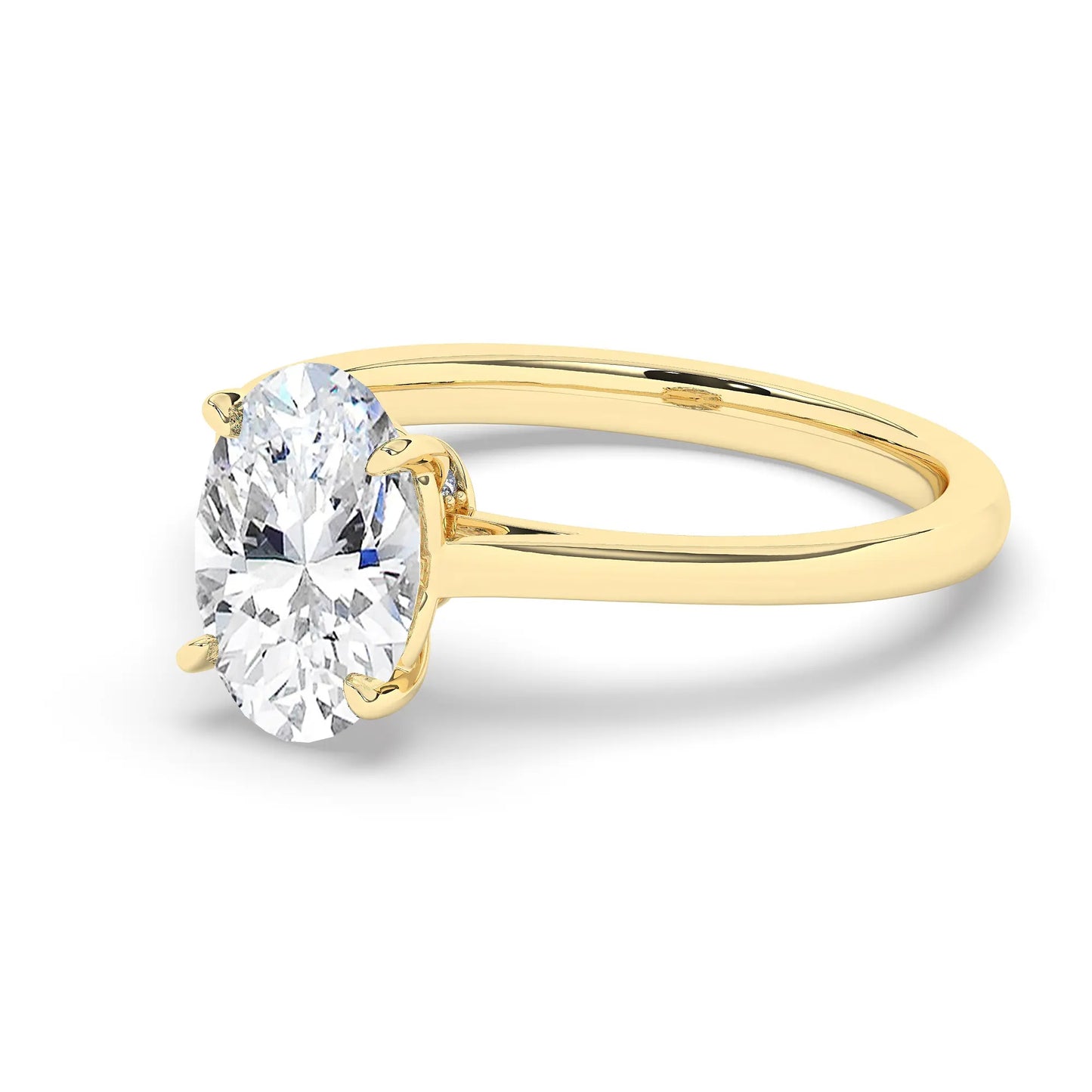 FR2963 Oval cut 0.50ct D VVS2 Yellow gold