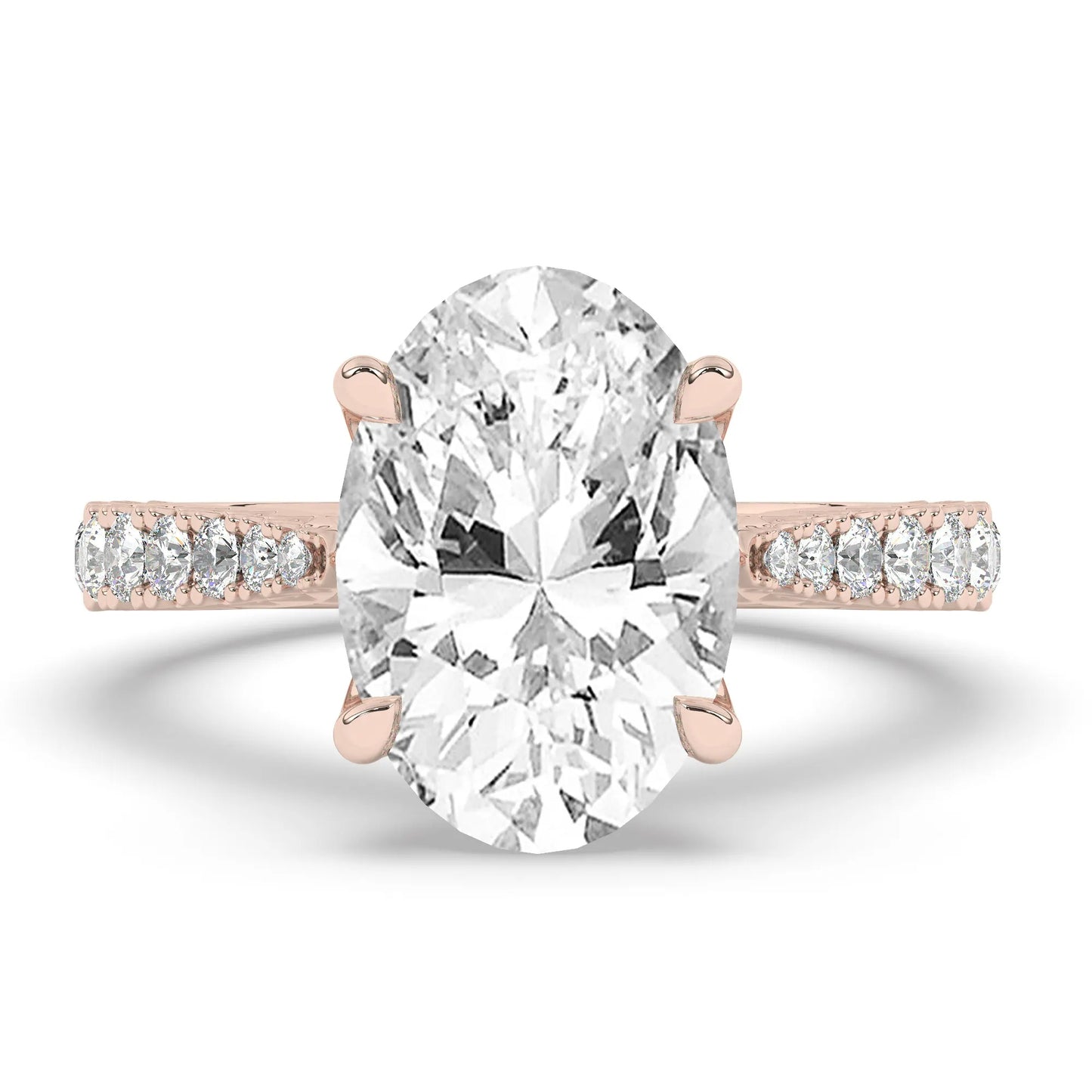 FR2976 Oval 0.50ct D VVS2 Rose Gold