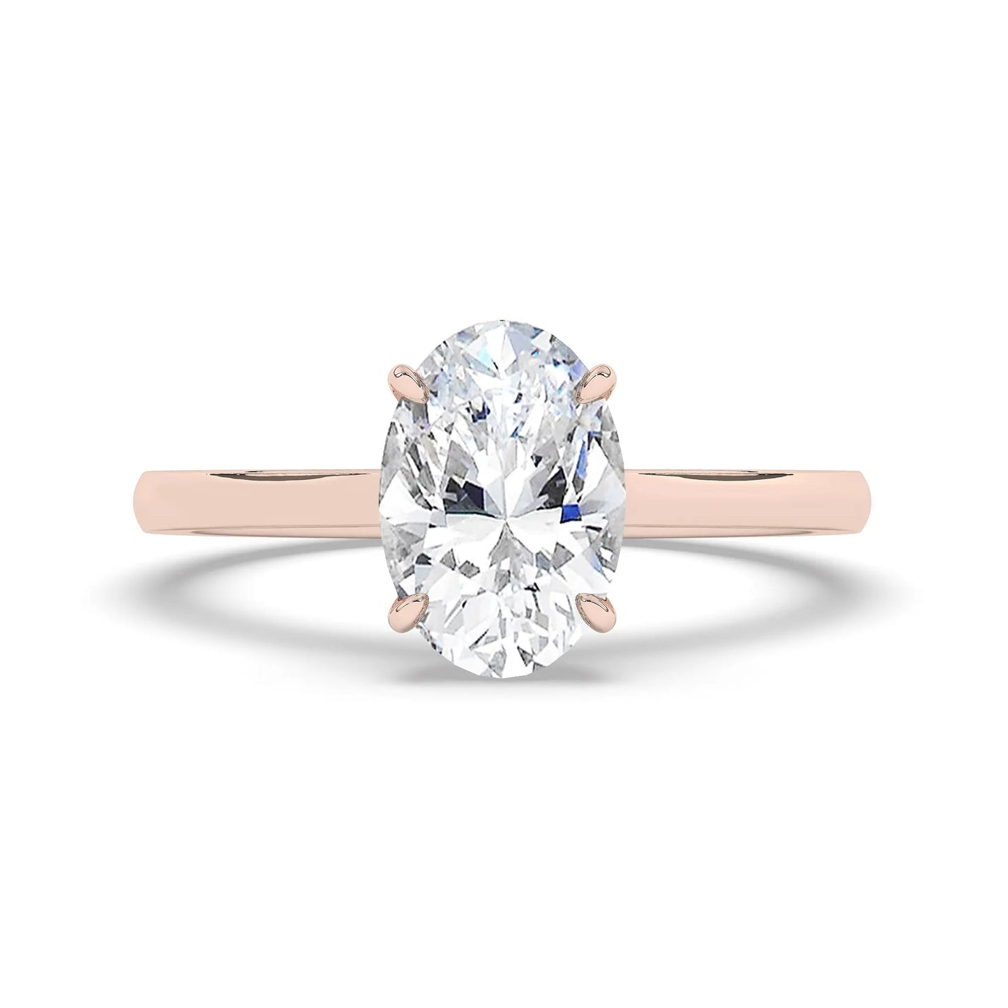 FR2963 Oval cut 0.50ct D VVS2 Rose Gold