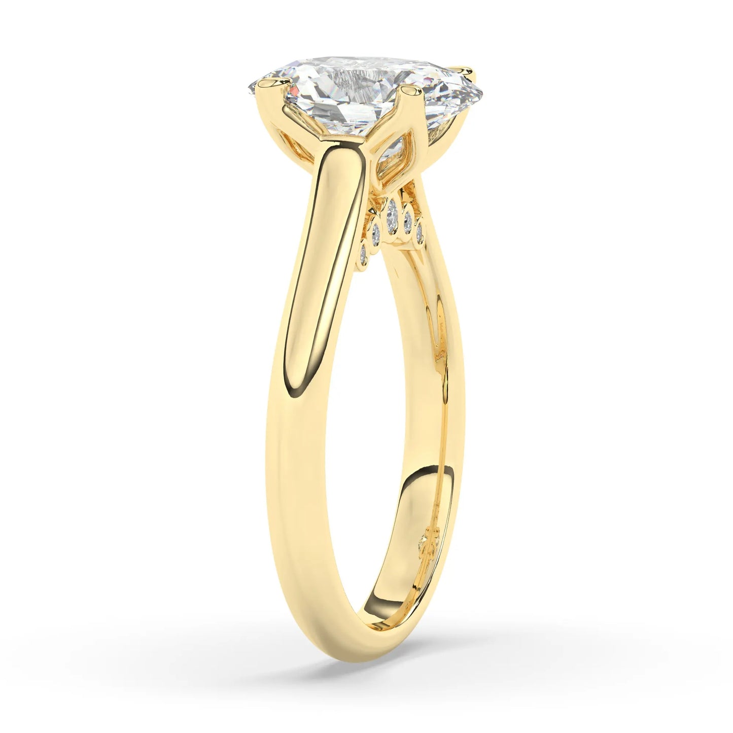 FR2962 Oval Cut 0.50ct D VVS2 Yellow Gold