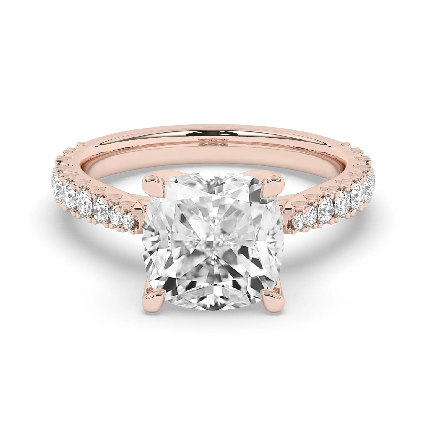 FR2976 Cushion brilliant 0.50ct D VVS2 Rose Gold