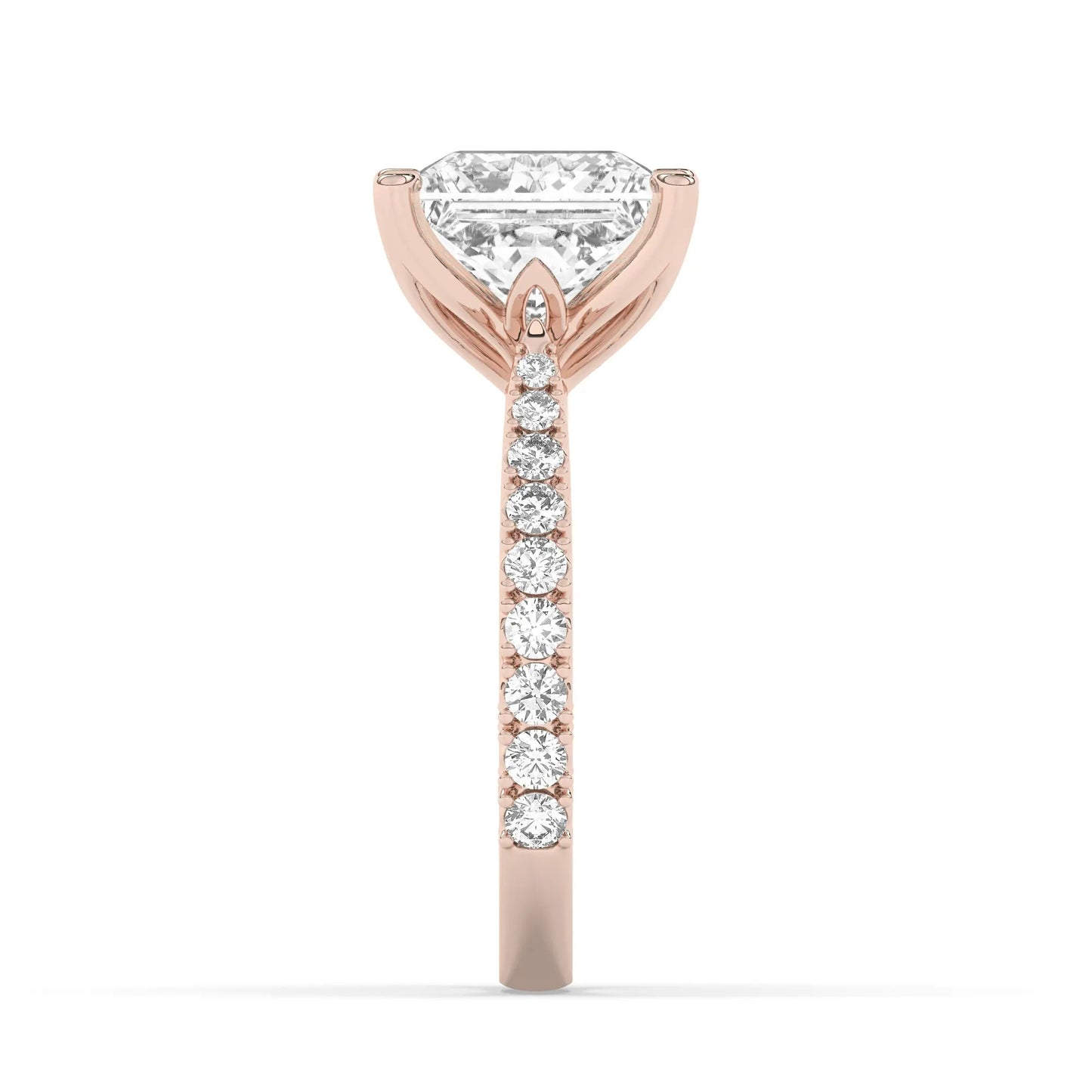 FR2976 Princess cut 0.50ct D VVS2 Rose Gold