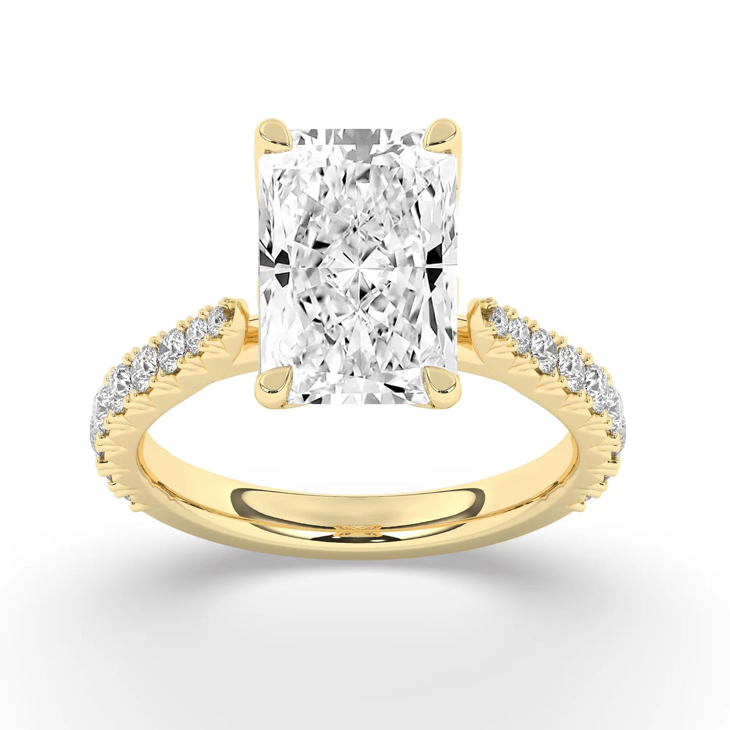 FR2976 Radiant cut 0.50ct D VVS2 Yellow Gold