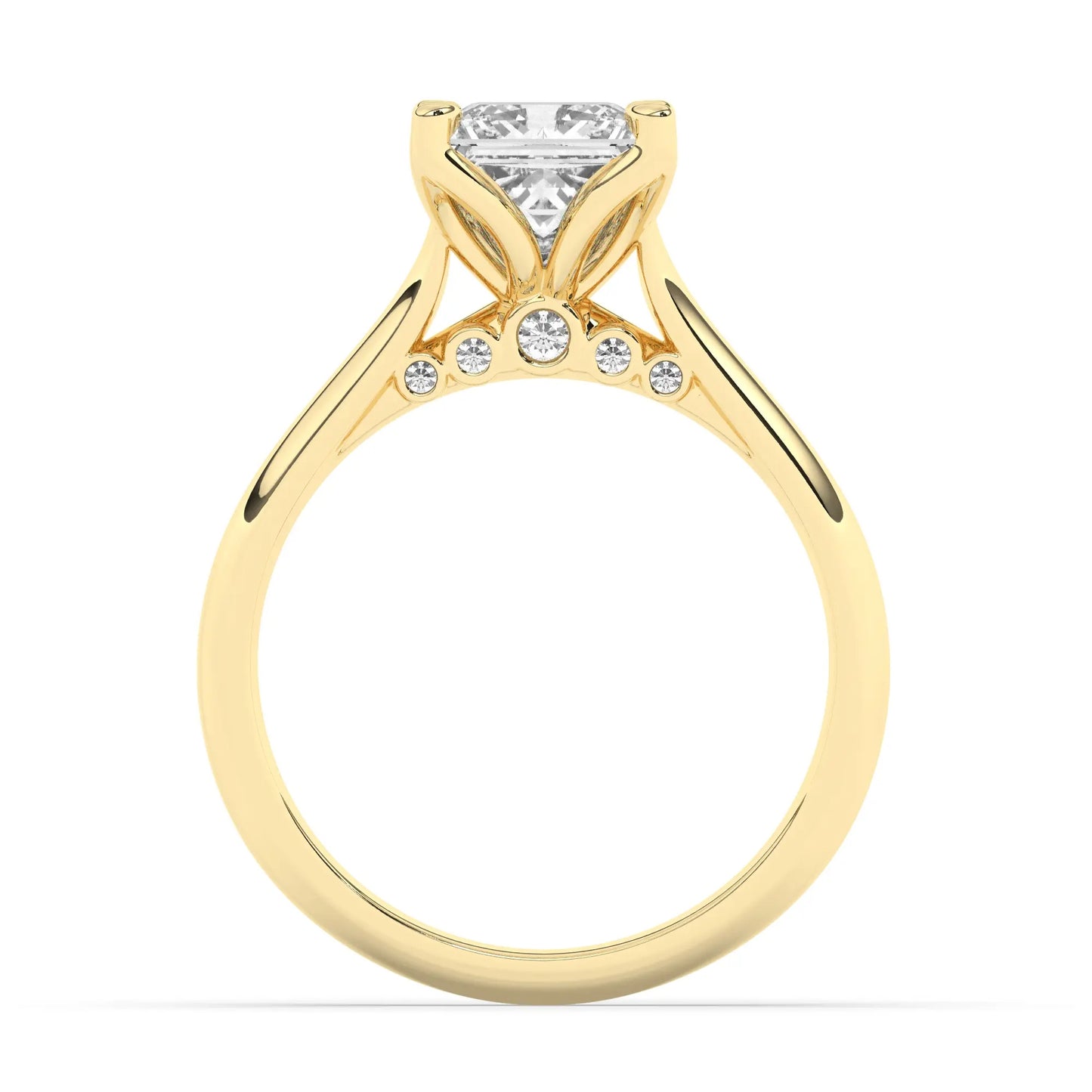 FR2962 Princess 0.50ct D VVS2 Yellow Gold